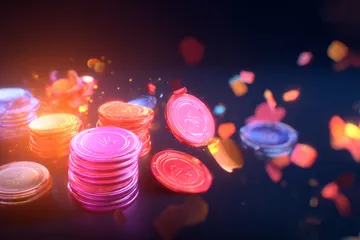 A stylish woman beside vibrant slot machines displaying glowing sevens, showcasing the variety of top slots at 7U7 MEANING.